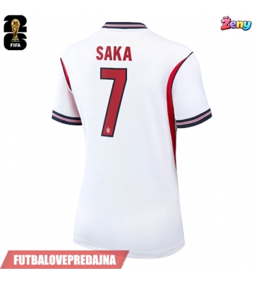 Lacne Ženy Futbalové dres Anglicko Bukayo Saka #7 MS 2026 Krátky Rukáv - Domáci